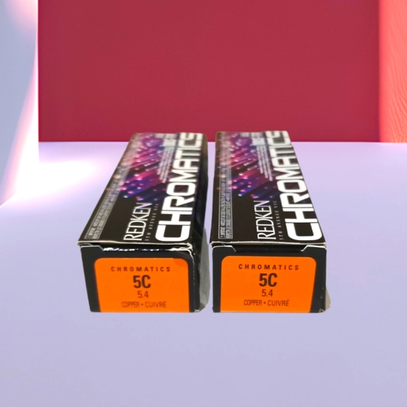 Redken Chromatics 2 Tubes Permanent Ammonia-free Hair Color Light Copper Brown - Picture 2 of 15